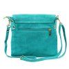 Kožená crossbody kabelka Luka 24-090 tyrkysová