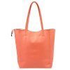 Kožená shopper bag kabelka Luka 26-084 korálová