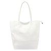 Kožená shopper bag kabelka Luka 26-084 bílá