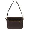 Kožená crossbody kabelka Luka 25-036-2 tmavě hnědá