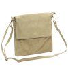 Kožená crossbody kabelka Luka 24-090 béžová