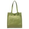 Kožená shopper bag kabelka Luka 25-041 DL olivová