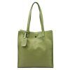 Kožená shopper bag kabelka Luka 25-041 DL olivová