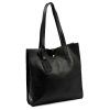 Kožená shopper bag kabelka Luka 25-041 DL černá