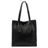 Kožená shopper bag kabelka Luka 25-041 DL černá