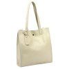 Kožená shopper bag kabelka Luka 25-041 DL béžová