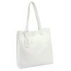 Kožená shopper bag kabelka Luka 25-041 DL bílá