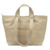 Kožená shopper bag kabelka Luka 25-078 DL béžová