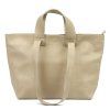 Kožená shopper bag kabelka Luka 25-078 DL béžová