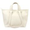 Kožená shopper bag kabelka Luka 25-078 DL krémová