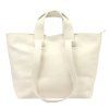 Kožená shopper bag kabelka Luka 25-078 DL krémová