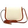 Kožená crossbody kabelka Florence 49-1cream / camel