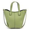 Kožená shopper bag kabelka Luka 26–124 olivová