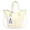 Kožená shopper bag kabelka Luka 26–124 krémová