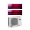 Klimatizácia Mitsubishi multisplit  MXZ-3F68VF 7 kW + 2,5 kW MSZ-LN25VG2R Rubínovo červená + 5 kW MSZ-LN50VG2R Rubínovo červená