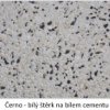 Černo - bílý štěrk na bílém cementu
