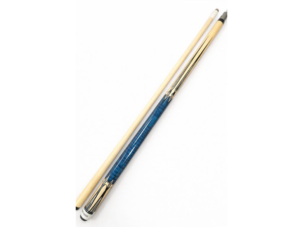 Poolové tágo Artemis Sapphire Curly Maple – celek