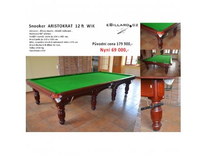 Kulečníkový stůl Snooker Aristocrat  12ft bazar