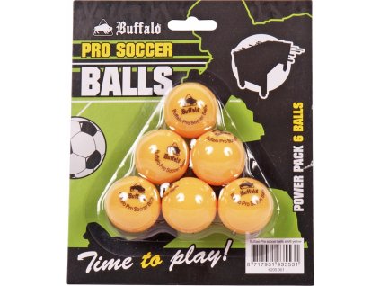Míčky na stolní fotbal profi Buffalo  6 kusů žluté
