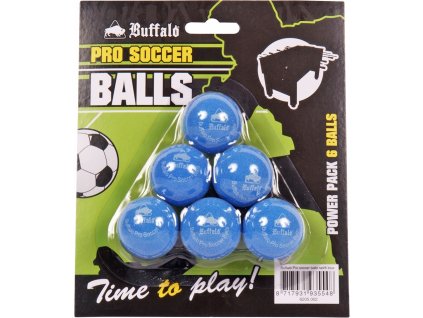 Míčky Profi Buffalo soccer 6 kusů modré