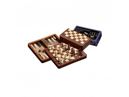 Šachy+dáma+Backgammon set magnetic malý