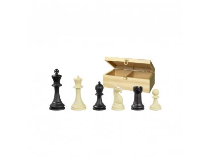 Šachové figury Nerva Philos plast v dřevěném boxu