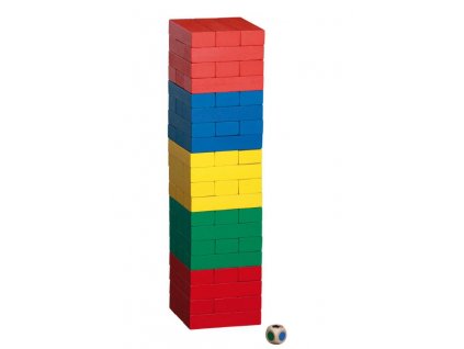 Jenga padající věž barevná