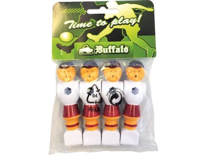 Hráč stolní fotbal Buffalo červeno-bílý set 4 ks