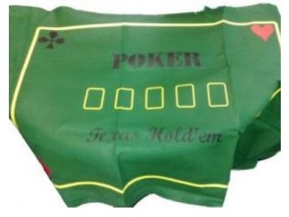 Plátno Poker Texas Hold´em  180 x 90 cm zelené s  nápisy
