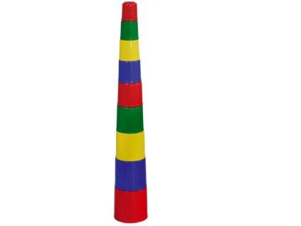 Kulatá skládací pyramida Směr 0716 z devíti dílků