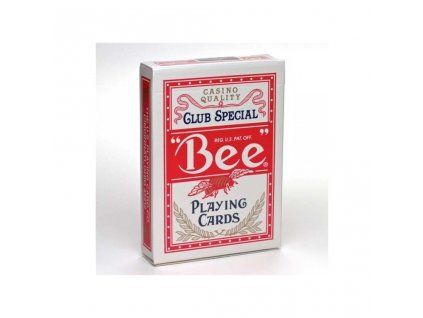 Hrací karty Bee – standardní index, červené