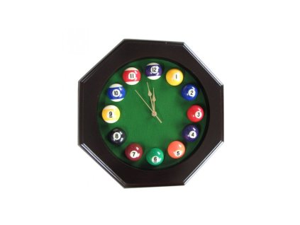 Hodiny Billiard Polygon tmavé