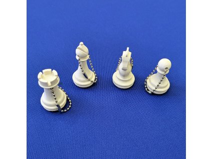 Přívěsek na klíče - šachová figura ECO verze (Barva Bílá, Figura Kůň)