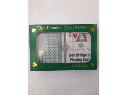 Hrací karty Lion 100 % Plastic Cards Double Green