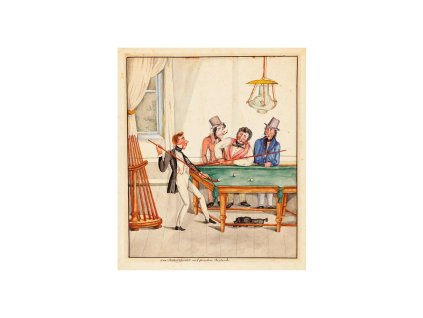Plakát Der Billard Spieler 48x56 cm