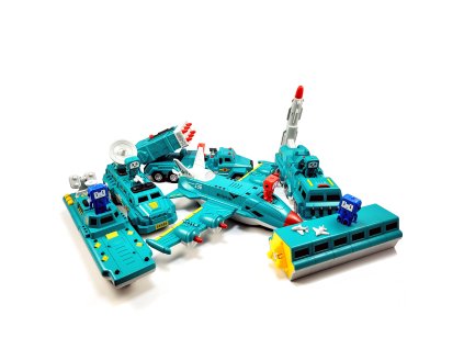 Magnetická stavebnice MagCars set 29 ks - Armáda