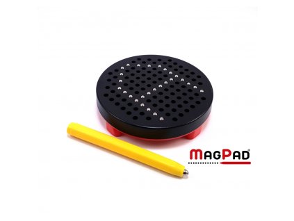 Magnetická kreslící tabulka Magpad Round cestovní, Barva Černá