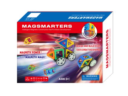 Magnetická stavebnice MagSmarters 51 dílků - Creative