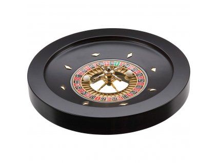 Černá dřevěná ruleta Hot Game 36 cm s kovovým kolem