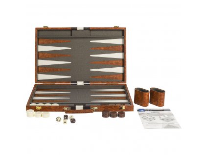 Backgammon Piping Brown 46x30 cm