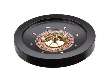 Černá dřevěná ruleta Hot Game 52 cm