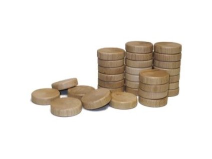 Kameny Shuffleboard dřevěné sada 30 ks 52 mm