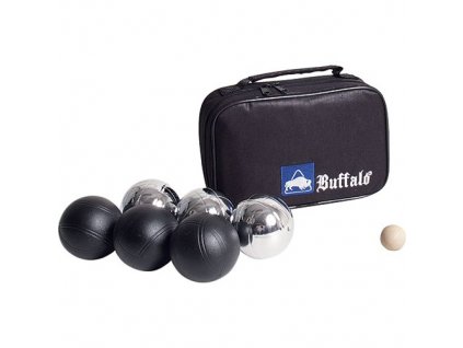 Petanque 6 koulí kov Black, Nylon Bag Buffalo