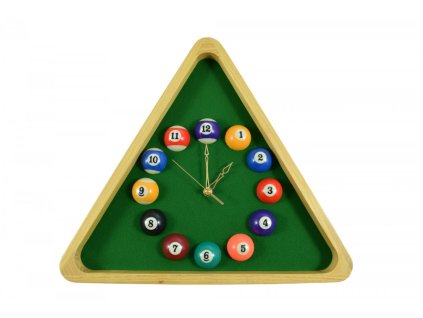 Hodiny Billiard Clock Triangl světlé