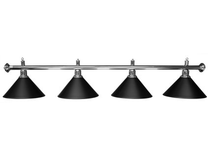 75 002 04 5 Billardlampe Elegance schwarz silber 4 Schirme DM35 cm 145 cm full 2