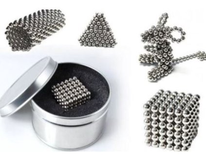 Magnetické kuličky Neocube Ø 5mm Puzzle Stříbrné