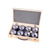Petanque 8 koulí v dřevěném boxu