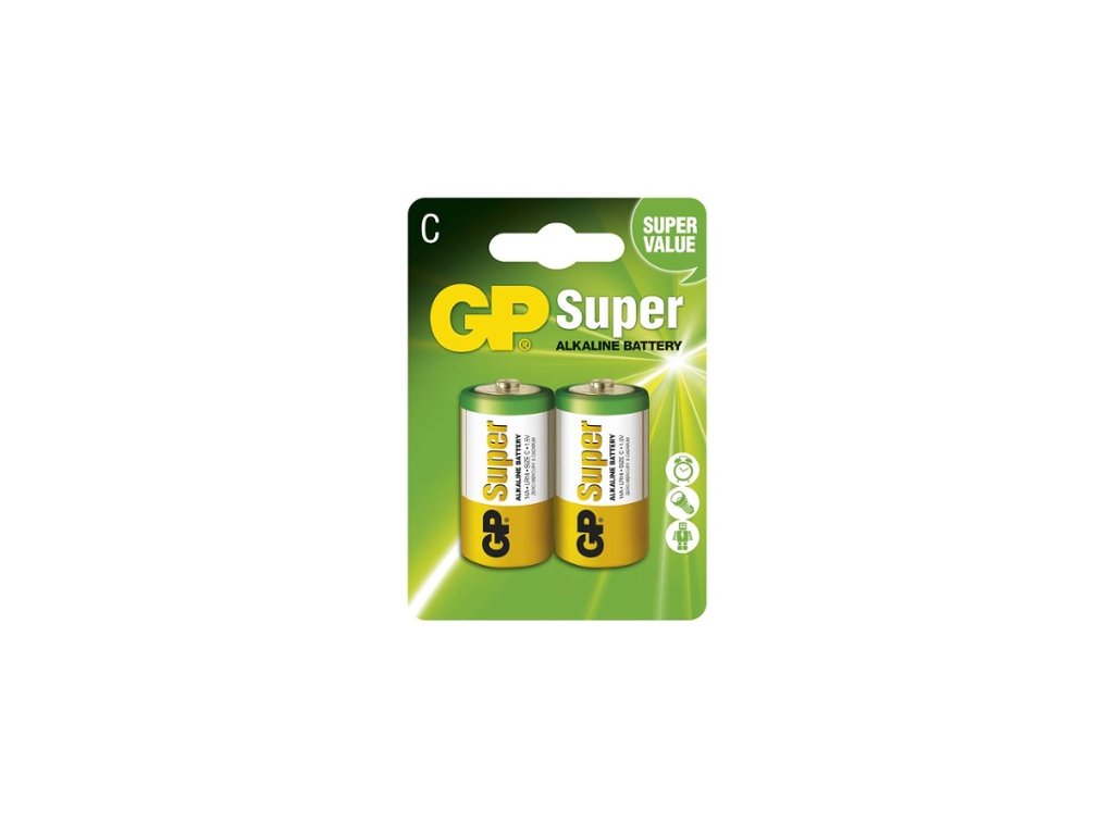Batéria GP alkalická C, 2ks/ Blister