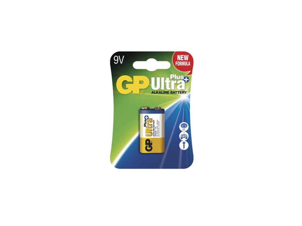 Batéria GP ultra alkalická PLUS 9V blok, 1ks/ Blister
