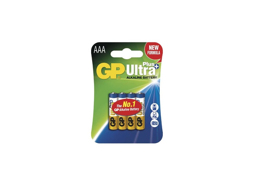 Batéria GP ultra alkalická PLUS AAA, 4ks/ Blister